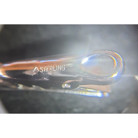 Gold Toned Ichthys Symbol with Sterling Clip Tie Tack - Picture 2 of 4